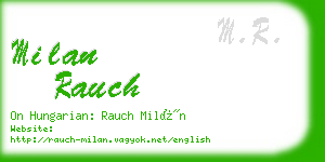milan rauch business card